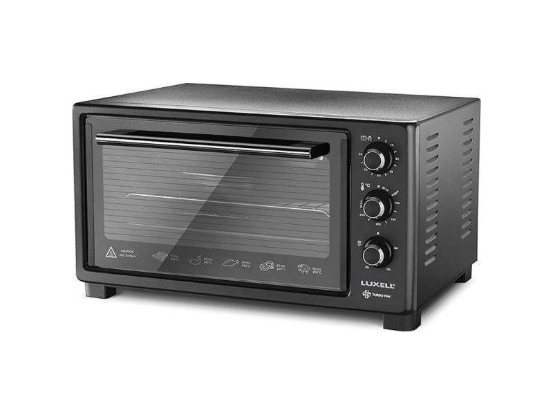 🛍️ Luxell LX 13575 Turbo Fanlı Mini Fırın, Metal, 40 L Kapasite, Siyah
