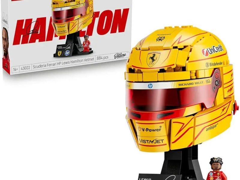 LEGO Editions Scuderia Ferrari HP Lewis Hamilton Kaskı 43022-14 Yaş ve Üzeri Çocuklar için Yarış Kıyafeti Giyen Minifigür İçeren Yaratıcı Oyuncak Yapım Seti, Hediye Fikri (884 Parça)