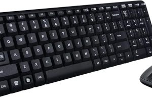(%20.58) Logitech MK220 Kablosuz Kompakt Klavye Mouse Seti, Sağ ve Sol Elle Kullanıma Uygun Mouse, Sıvı Dökülmesine Dayanıklı, 10 m Kullanım Mesafesi, Türkçe Q Klavye, Siyah