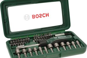 🛍 Bosch 46 Parça Tornavida, Vidalama Ve Lokma Uçlu Aksesuar Seti – 2607019504