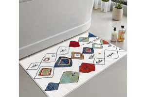 🛍️ Monnhein 2’li Set Banyo Paspası, Yumuşak Banyo Halısı, Kaymaz Dot Tabanlı, Su Emici, Makinede Yıkanabilir   50×60 60×100 cm