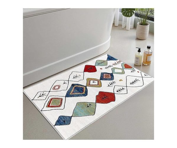 🛍️ Monnhein 2’li Set Banyo Paspası, Yumuşak Banyo Halısı, Kaymaz Dot Tabanlı, Su Emici, Makinede Yıkanabilir   50×60 60×100 cm