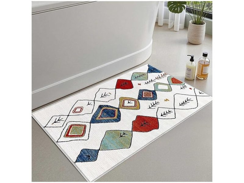 🛍️ Monnhein 2’li Set Banyo Paspası, Yumuşak Banyo Halısı, Kaymaz Dot Tabanlı, Su Emici, Makinede Yıkanabilir   50×60 60×100 cm