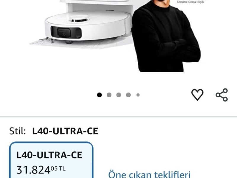 Dreame L40 Ultra CE Robot Süpürge Beyaz – 31.824₺