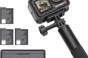 🛍 DJI Osmo Action 5 Pro Adventure Combo, 1/1,3 inç sensörlü aksiyon kamerası 4K, 3 pilli 12 saat uzatılmış pil ömrü, sabitleme, çift OLED dokunmatik ekran, seyahat için mini aksiyon kamerası, Vlog