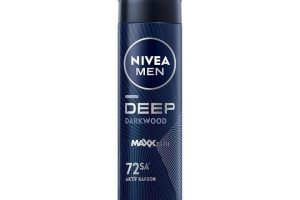 🛍️ NIVEA MEN Erkek Sprey Deodorant Deep Darkwood 150ml, 72 Saat Anti Perspirant Ter ve Ter Kokusuna Karşı Koruma, Maskülen Koku,Aktif Karbon