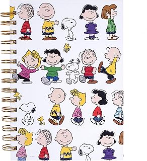 Graphique Peanuts Gang Charles Shultz'un Sevdiği Peanuts karakterli günlük, eğlenceli, uzun ömürlü not defteri, notlar, listeler, tarifler ve daha fazlası için, 160 çizgili sayfa, 15,9 x 21 x 2,5 cm