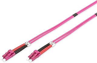 DIGITUS LWL Patch kablosu OM4-2 m LC LC fiber kablo - LSZH - Dubleks Multimode 50/125µ - 10 GBit/s - Mor, Turkuaz