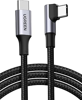 Ugreen Type-C to Type-C 100 W 5A Örgülü 90 Derece Şarj Kablosu 2 Metre | Type C Nylon Örgülü, iPhone 17 Pro Max Air/16/15, iPad, Galaxy S26/S25/S24, Pixel 10/9, PS5, Drone vb. ile uyumludur.