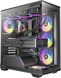 Antec C3 ARGB Siyah, 4 x ARGB PWM Fan Dahil, Dikişsiz Temperli Cam Ön ve Yan Paneller, 360mm Radyatör Desteği, Mid-Tower ATX Oyuncu Kasası