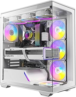 Antec C3 ARGB White, 4 x ARGB PWM Fan Dahil, Dikişsiz Temperli Cam Ön ve Yan Paneller, 360mm Radyatör Desteği, Orta Kule ATX Beyaz PC Oyun Kasası