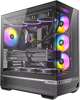 Antec C7 ARGB Mid-Tower E-ATX PC Kasası, 4x120mm ARGB Fan, Dikey GPU, Tip-C 10Gbps, 360mm Radyatör, Temperli Cam