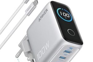 Anker Şarj Cihazı, 100W Maksimum Güç, Kompakt, 3 Bağlantı Noktalı, GaN USB-C Şarj Bloğu, Akıllı Ekran ve Dokunmatik Kontrol, Gümüş – B121B — %24 İndirim | Amazon TR Fırsatı