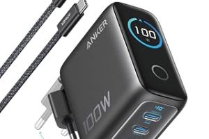 Anker Şarj Cihazı, 100W Maksimum Güç, Kompakt, 3 Bağlantı Noktalı, GaN USB-C Şarj Bloğu, Akıllı Ekran ve Dokunmatik Kontrol, Siyah – B121B | GaN Ultra Kompakt Duvar Adaptörü Akıllı Ekran Dokunmatik Kontrol Macbook iPad iPhone Serisi 17 16 15 ve üzeri için — %24 İndirim | Amazon TR Fırsatı