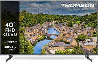 Thomson TV 40 İnç (101 cm) FHD QLED Smart Google TV, Sesli Kontrol, Google Cast, Dolby Audio, HDR10, WiFi, Bluetooth, 3x HDMI, Gri, 40FQG3S15K