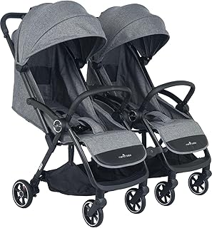 merkür bebe Merkür Bebe Ruby Birleşip Ayrılabilen Kabin Boy Ikiz Bebek Arabası - Gri