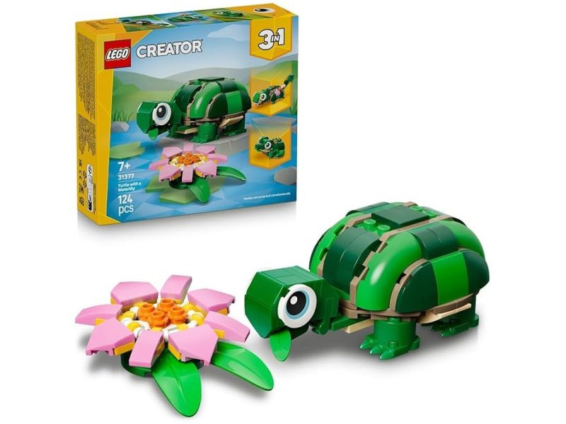 🛍️ LEGO Creator 3’ü 1 Arada Kaplumbağa ile Nilüfer Çiçeği 31377 | 7 Yaş Üzeri Çocuklar için Bukalemun veya Kurbağaya Dönüşebilen Oyuncak Yapım Seti, Yılbaşı Hediyesi Fikri (124 Parça)