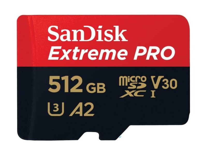 🛍 SanDisk 512 GB Extreme PRO microSDXC Kart + SD Adaptörü + RescuePRO Deluxe, 200 MB/sn’ye kadar, A2 Uygulama Performansı, UHS-I, Sınıf 10, U3, V30 ile