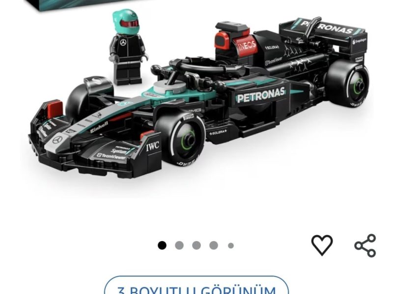 LEGO Speed Champions Mercedes-AMG F1 W15 Yarış Arabası 77244 | 10 Yaş ve Üzeri Kız ve Erkek Çocukları için Sürücü Minifigürü İçeren Oyuncak Yapım Seti, Hediye Fikri (267 Parça)
