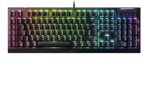 Razer BlackWidow V4X – mekanik oyun klavyesi – Razer Snap Tap – Chroma RGB (tıklamalı mekanik anahtarlar, 6 özel makro tuşu, Wristrest) TR düzeni | Siyah