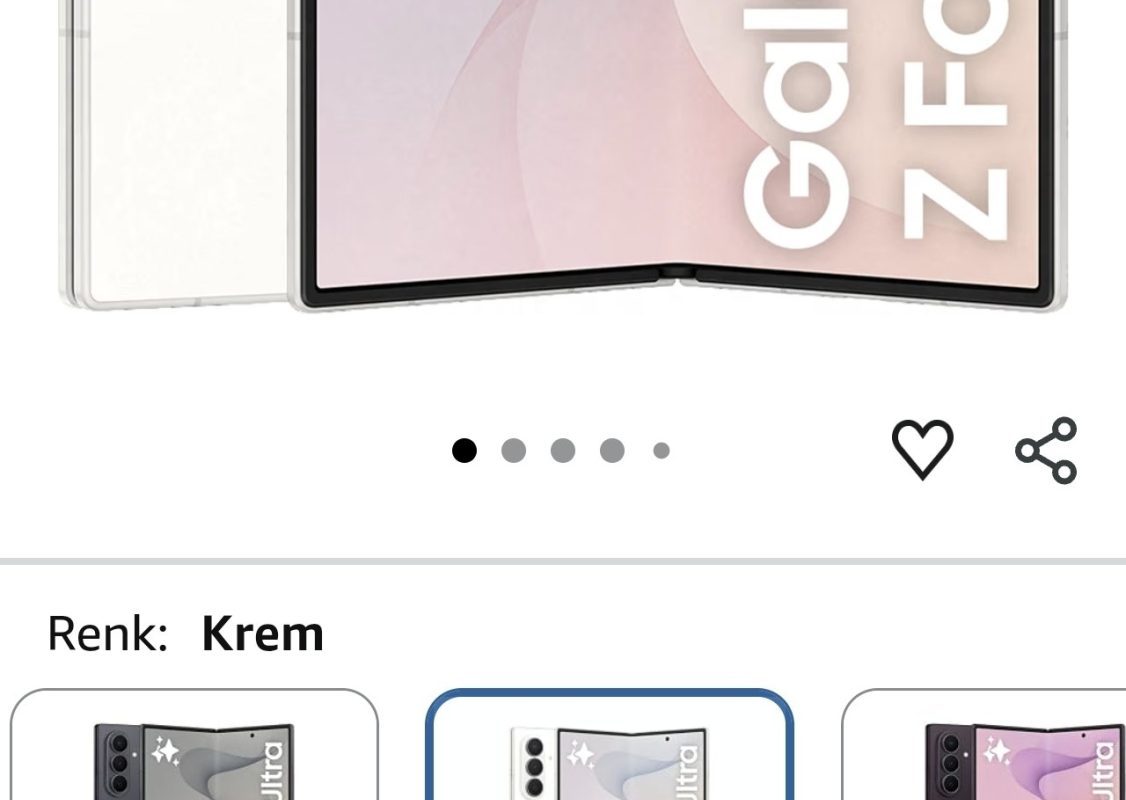 Samsung Galaxy Z Fold8 Ultra Krem, 256 GB Depolama, Özelleştirilmiş İşlemci, 5.000 mAh Pil, Yan Yana Çoklu Ekran, 12 GB RAM, 200 MP Kamera, Now Nudge, Photo Assist (Samsung Türkiye Versiyonu)