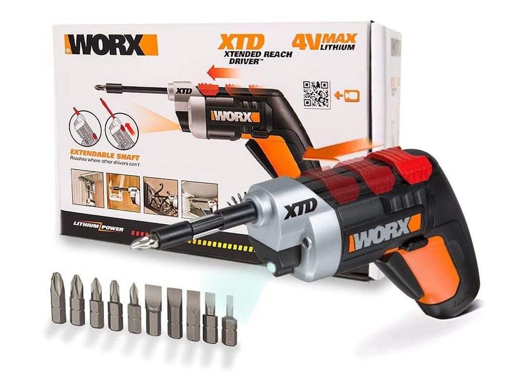 🛍 WORX WX252 4Volt/1.5Ah. Li-ion Şarjlı Tornavida + 10 adet Bits Uç