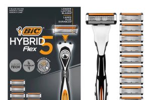 BIC Flex 5 Hybrid Tıraş Bıçağı Seti 1 Gövde + 10 Yedek Başlık 5 Bıçaklı Erkek Tıraş Bıçağı