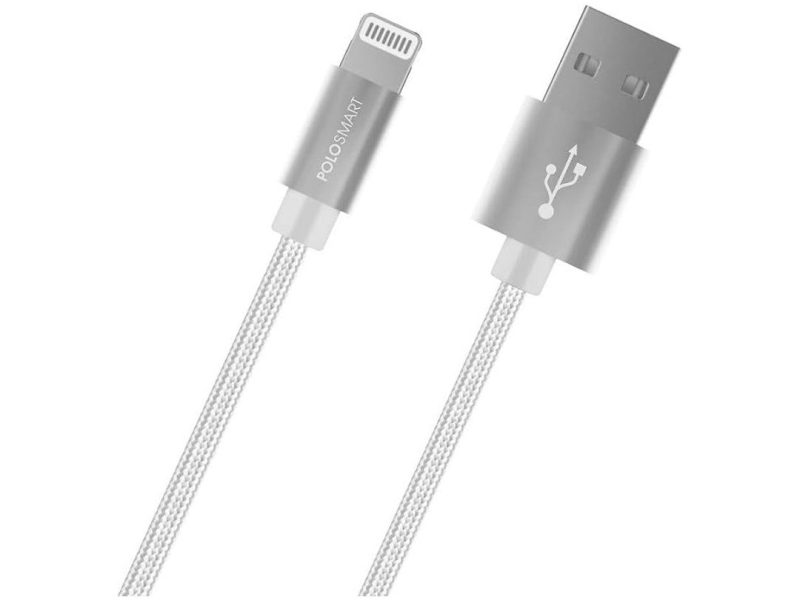 🛍️ Polosmart PSM06 1 Metre Beyaz Lightning Hızlı Şarj Kablosu,Beyaz