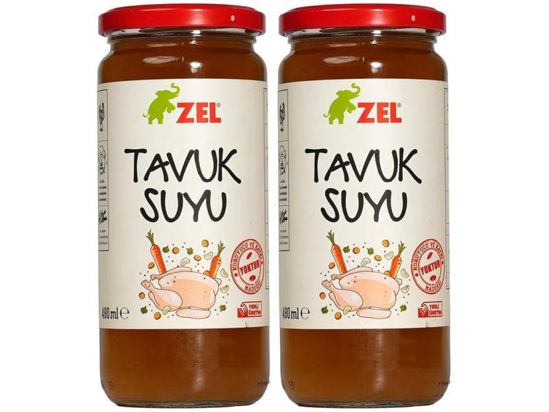 🛍️ ZEL Tavuk Suyu 2×480 ml – Katkısız, Yemeklik Tavuk Suyu
