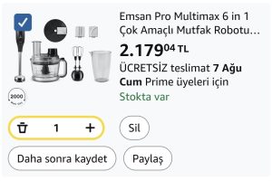 Emsan Pro Multimax 6 in 1 Çok Amaçlı Mutfak Robotu Black