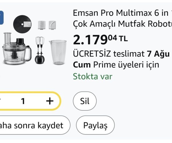 Emsan Pro Multimax 6 in 1 Çok Amaçlı Mutfak Robotu Black