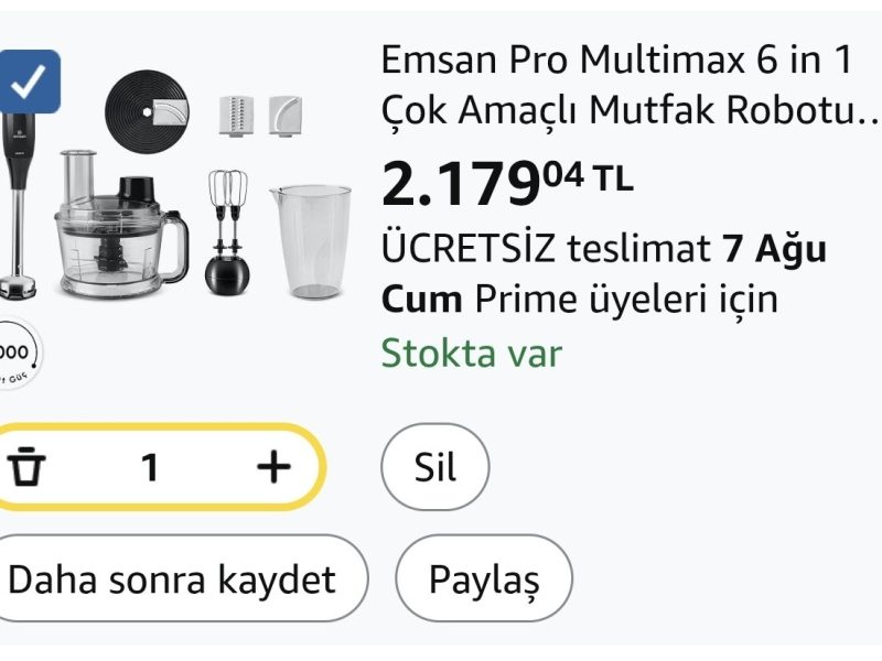 Emsan Pro Multimax 6 in 1 Çok Amaçlı Mutfak Robotu Black