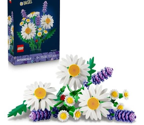 Lego Botanicals Papatyalar 11508-3 Büyük Papatya, 2 Küçük Papatya Dalı, 3 Lavanta Ve Yeşil Dallar İçeren Sevgililer Günü