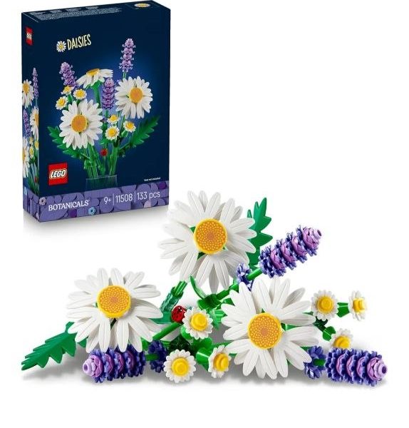 Lego Botanicals Papatyalar 11508-3 Büyük Papatya, 2 Küçük Papatya Dalı, 3 Lavanta Ve Yeşil Dallar İçeren Sevgililer Günü