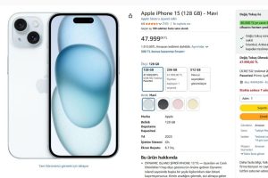 Apple iPhone 15 (128 GB) – Mavi