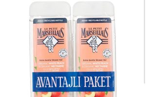 Le Petit Marseillais Duş Jeli Şeftali 2X400 Ml
