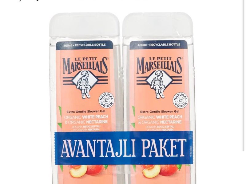 Le Petit Marseillais Duş Jeli Şeftali 2X400 Ml