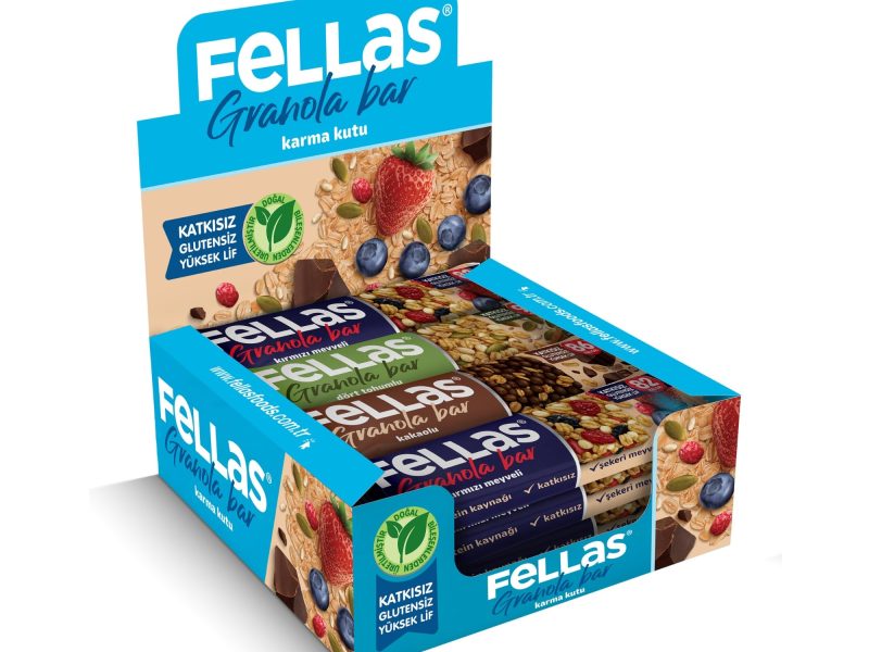 🚨 Fellas Granola Bar Karma Kutu, 3 Çeşit, 12 Adet — %20 İndirim