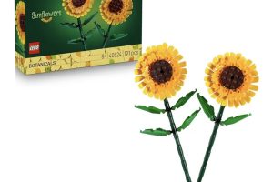 LEGO Botanicals Ayçiçeği 40524 | 8 Yaş ve Üzeri Çocuklar için Ayarlanabilir Saplı 2 Ayçiçeği İçeren Oyuncak Yapım Seti, Doğum Günü Hediyesi (191 Parça)