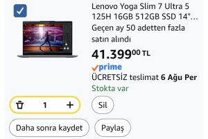 Lenovo Yoga Slim 7 Ultra 5 125H 16GB 512GB SSD 14″ WUXGA OLED W11 83CV00E4TR