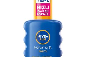 NIVEA SUN SPF50+Yüksek Güneş Koruyucu 200 ml,Suya Dayanıklı,Nemlendirici,C Vitamini,Hyalüron