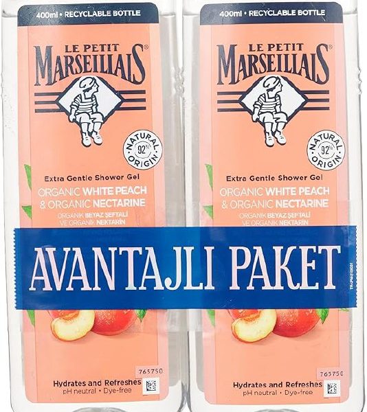 🚨 Le Petit Marseillais Duş Jeli Şeftali 2×400 ml — %37 İndirim