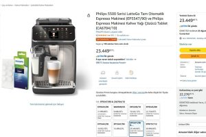 Philips 5500 Serisi LatteGo Tam Otomatik Espresso Makinesi (EP5547/90) ve Philips Espresso Makinesi Kahve Yağı Çözücü Tablet (CA6704/10)