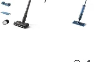 Philips 7000 Serisi Aqua Kablosuz Dik Süpürge XC7153/10 ve OneUp 3000 Elektrikli Mop XV3101/01, Süpürme ve Paspaslama, 2 Parça Zemin Bakım Seti