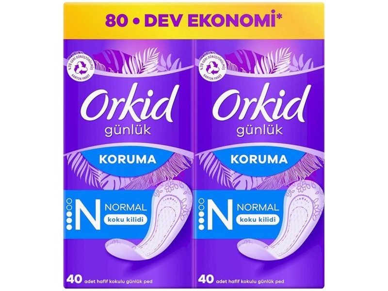 🛍️ Orkid Günlük Ped Normal Dev Ekonomi Paket 80 Adet Ped