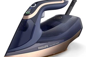 🛍 Philips Azur 8000 Serisi Buharlı Ütü – 85 g/dk Sürekli Buhar, 260g Turbo Şok Buhar, 3000 W, OptimalTEMP Teknolojisi, SteamGlide Elite Taban, Koyu Mavi (DST8050/20)