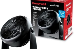 🚨 HONEYWELL TurboForce Turbo Vantilatör HT900E, Sessiz Soğutma, 90 Dereceye Kadar Ayarlanabilir Eğim Açısı, 3 Hız Ayarı, Duvara Montaj, Masa Vantilatörü – Siyah