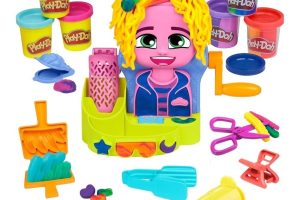 Play-Doh Renkli Kuaför Salonu Oyun Hamuru Seti, 6 Kutu, 3 Yaş Ve Üzeri Kız Ve Erkek Çocuklar İçin Oyuncaklar