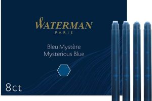 Waterman Kartuş, 8’li Kutu, Siyah/Mavi