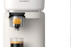Philips Baristina Espresso Makinesi, Kompakt Tasarım, Evde Barista Kalitesinde Espresso, 16 Bar Basınç, BAR300/03 | Otomatik öğütücü, kompakt tasarım, 16 bar, süzgeç taşıyıcı mango sarısı (BAR300/03)